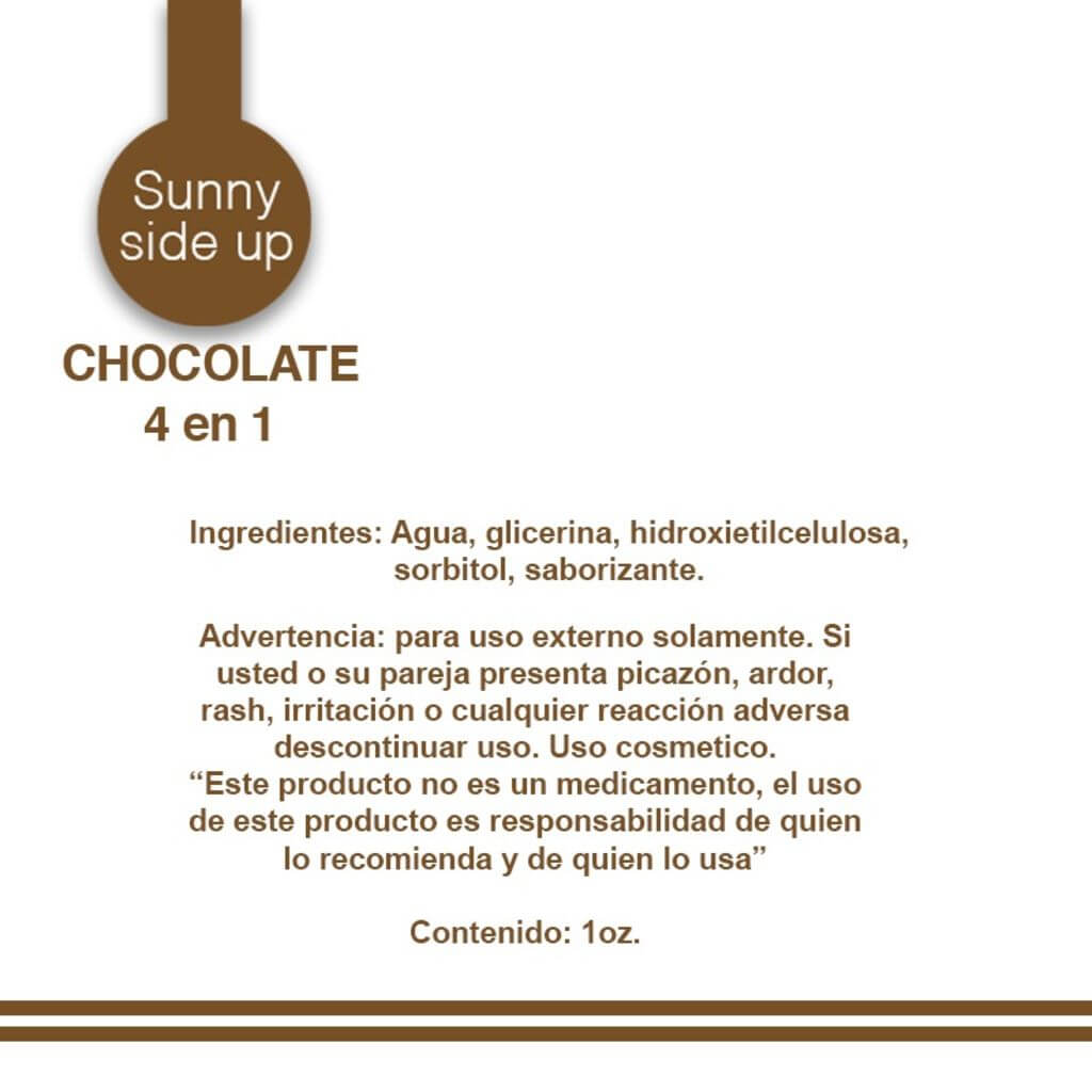 Lubricante Sunny Side Up Chocolate Femmes.mx